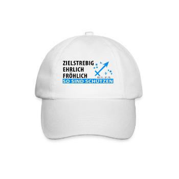 Sternzeichen Schütze - Eigenschaft - Baseballkappe - Weiß/Weiß - Vorne