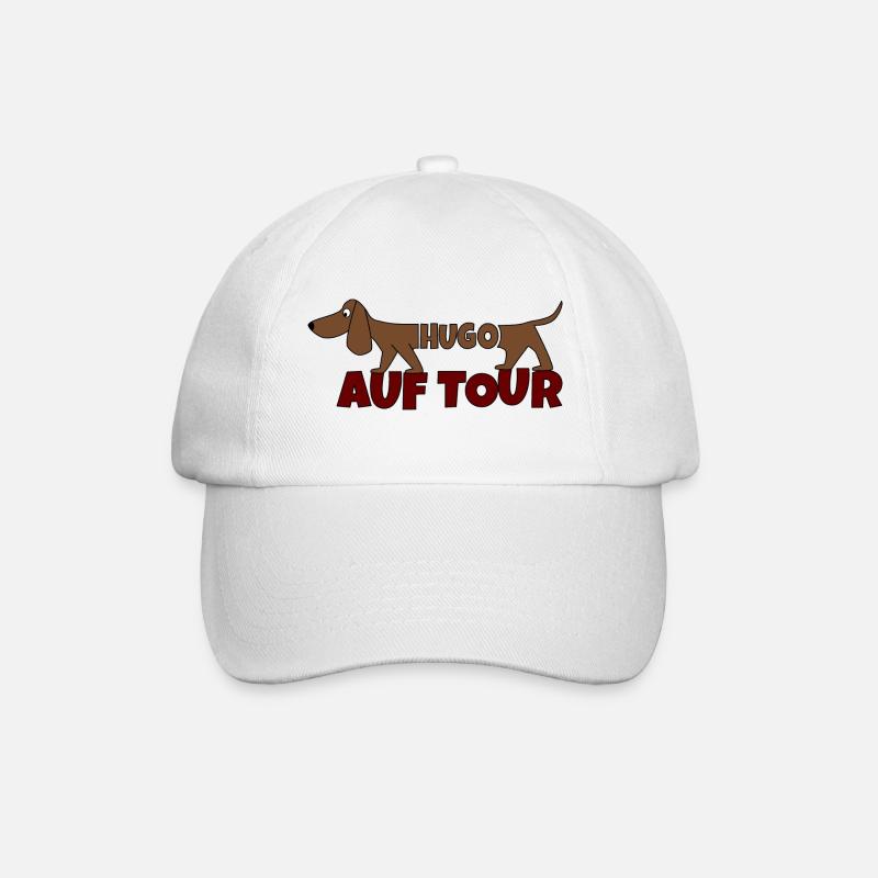 Hugo auf Tour - Baseballkappe - Weiß/Weiß