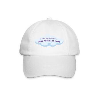 Si vous pouvez le rêver vous pouvez le faire - Casquette classique - blanc/blanc - Devant