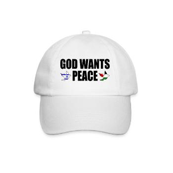 God wants peace for israel free palestine - Casquette classique - blanc/blanc - Devant