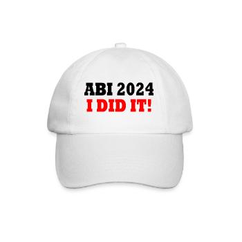 Abi 2024 - Baseballkappe - Weiß/Weiß - Vorne