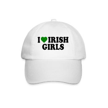 I love irish girls - Baseballkappe - Weiß/Weiß - Vorne