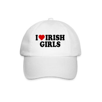 I love irish girls - Baseballkappe - Weiß/Weiß - Vorne