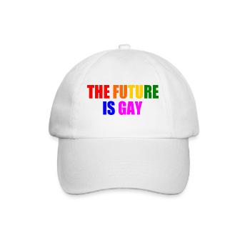 The future is gay - Baseballkappe - Weiß/Weiß - Vorne