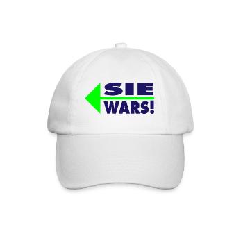 Sie wars! Partner- oder Partyshirt - Baseballkappe - Weiß/Weiß - Vorne