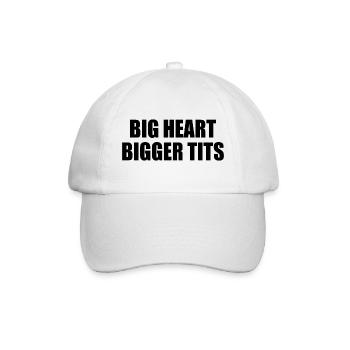 big heart bigger tits - Casquette classique - blanc/blanc - Devant