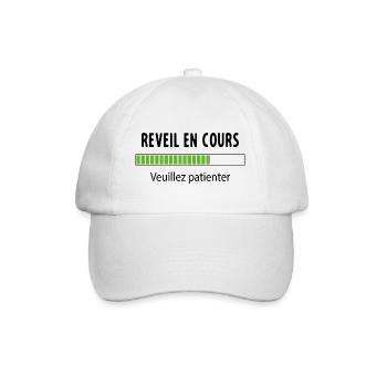 Geek En Cours De Réveil Veuillez Patienter - Casquette classique - blanc/blanc - Devant