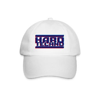 Hard Techno Blue Glitch Hard Dark Acid Techno - Baseball Cap - white/white - Front