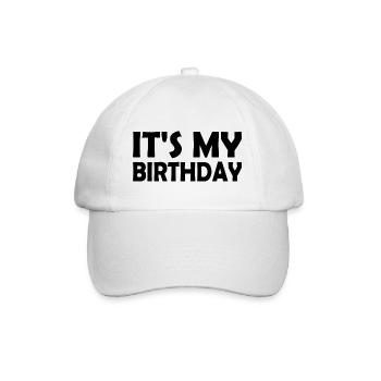 It's my birthday - Baseball Cap - white/white - Front