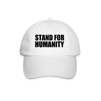 Stand for humanity - Baseball Cap - white/white - Front