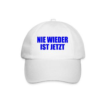 Nie wieder ist jetzt - Baseballkappe - Weiß/Weiß - Vorne