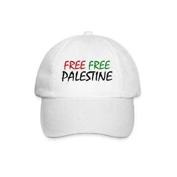 Free palestine - Baseball Cap - white/white - Front