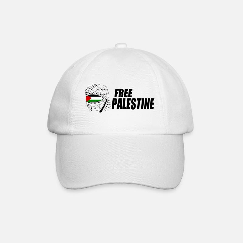 Free palestine - Casquette classique - blanc/blanc