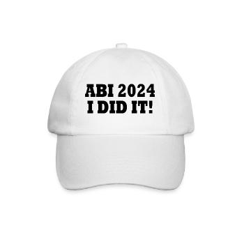 Abi 2024 - Baseballkappe - Weiß/Weiß - Vorne