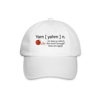 Yarn Noun definition Funny Knitting crochet - Casquette classique - blanc/blanc - Devant
