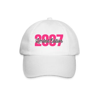 2007 Limited Edition Geburtstagsshirt - Baseballkappe - Weiß/Weiß - Vorne