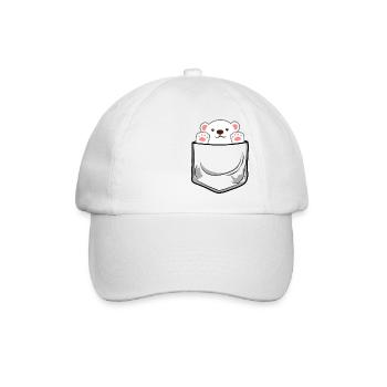 Ours polaire Ours polaire Ours en poche poitrine Poche Poche - Casquette classique - blanc/blanc - Devant