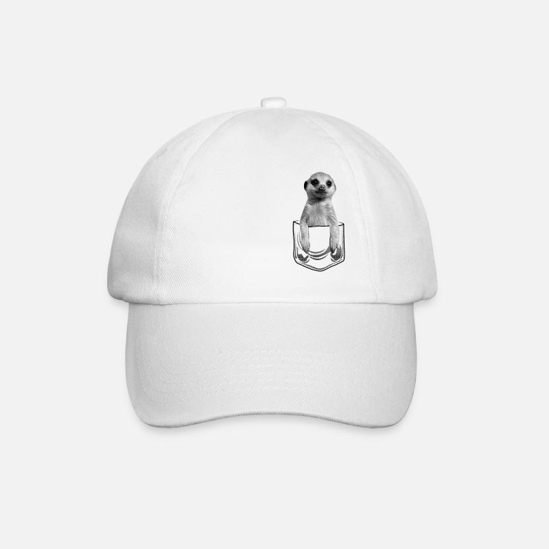 Bébé suricate en poche - Casquette classique - blanc/blanc