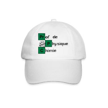 Elu prof de l'année - Physique Chimie - Casquette classique - blanc/blanc - Devant