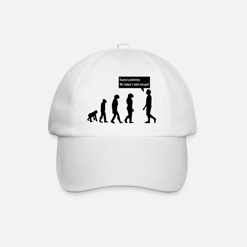 evolution umdrehen - Baseballkappe - Weiß/Weiß