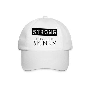 Strong Is The New Skinny - Baseballkappe - Weiß/Weiß - Vorne