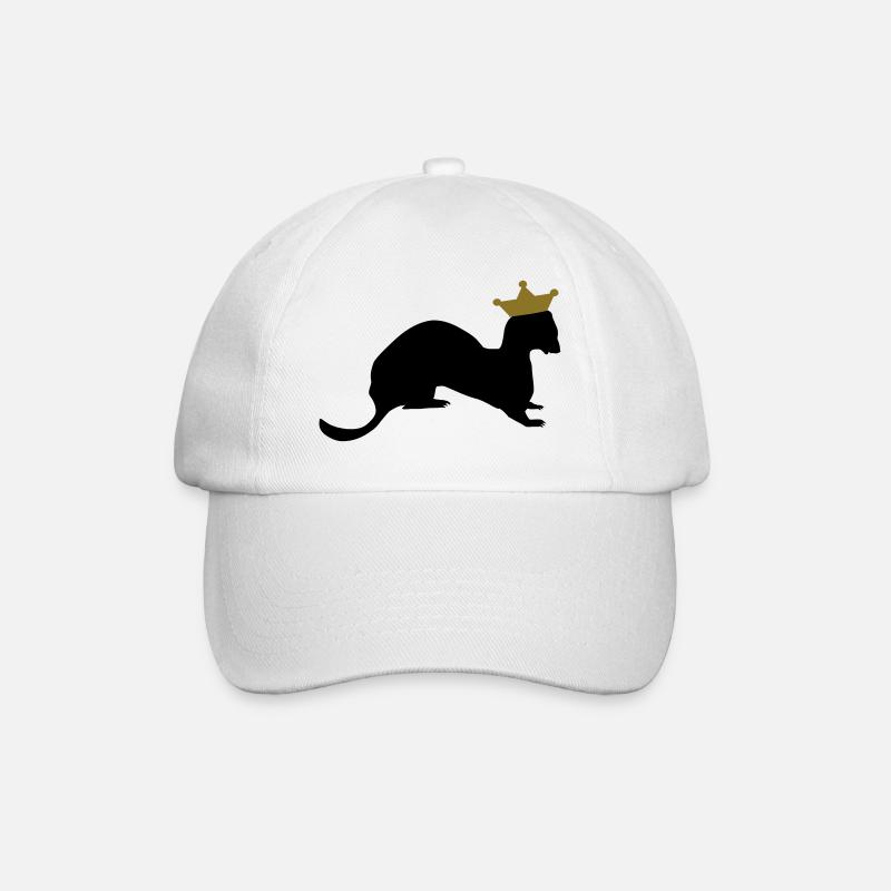 belette roi / king weasel (2c) - Casquette classique - blanc/blanc