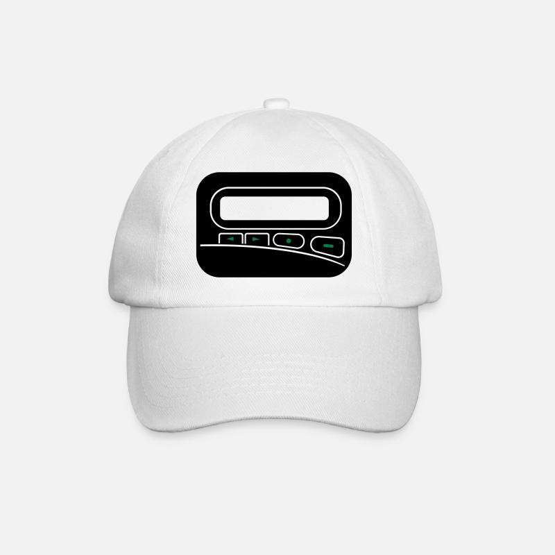 Melder Pager zum selbst gestalten - Baseballkappe - Weiß/Weiß