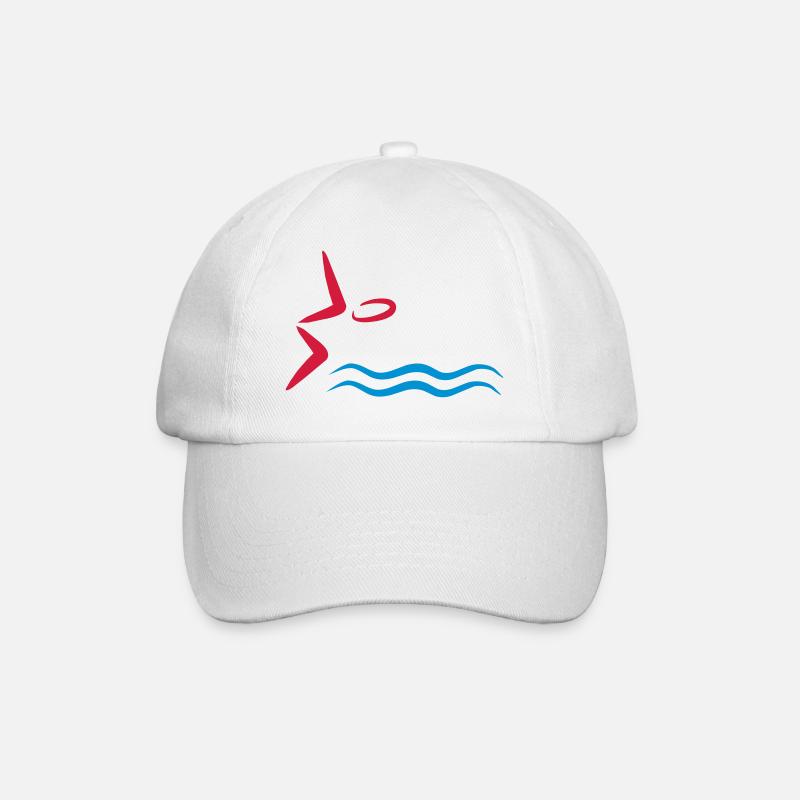 schwimmen - Baseballkappe - Weiß/Weiß