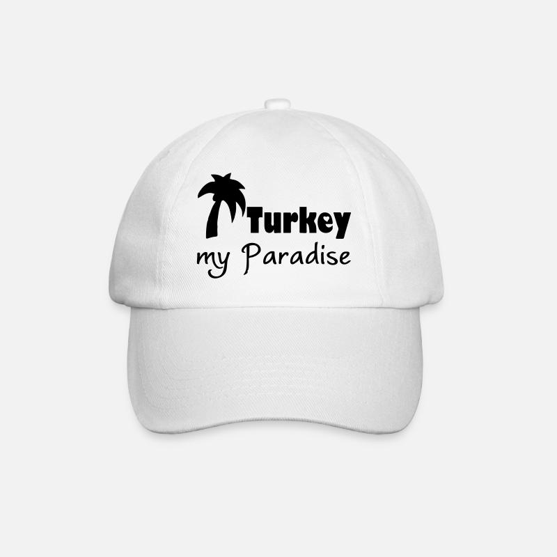 Turkey Paradise Türkei Urlaub Geschenk - Baseballkappe - Weiß/Weiß
