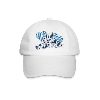 Heid is so a schena Dog! - Baseballkappe - Weiß/Weiß - Vorne