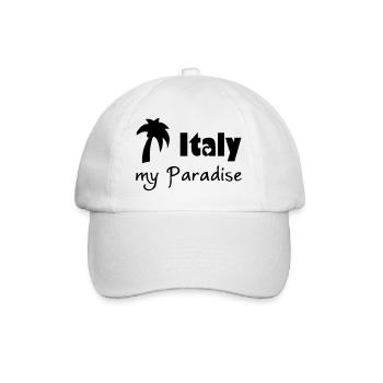 Italie Paradis Italie, vacances, voyage, cadeau - Casquette classique - blanc/blanc - Devant