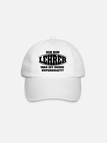 Lehrer Superkraft - Baseballkappe - Weiß/Weiß