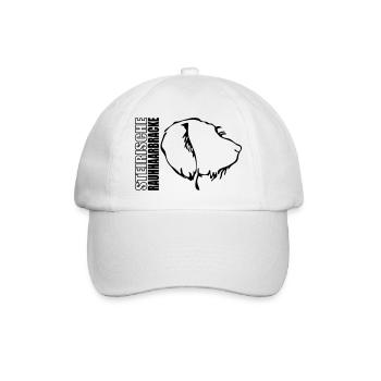 Chien à poil Styrian grossier PROFIL - Casquette classique - blanc/blanc - Devant