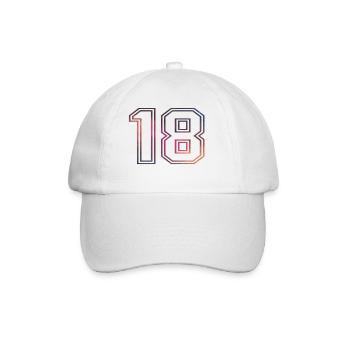18 birthday - Baseball Cap - white/white - Front