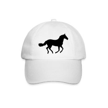 Pferd - Baseballkappe - Weiß/Weiß - Vorne
