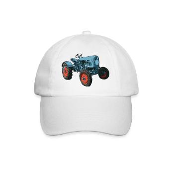Trecker, Traktor, Schlepper - Baseballkappe - Weiß/Weiß - Vorne