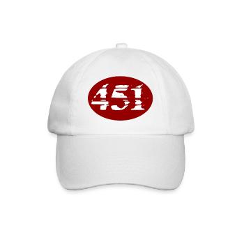 451.png - Baseballkappe - Weiß/Weiß - Vorne