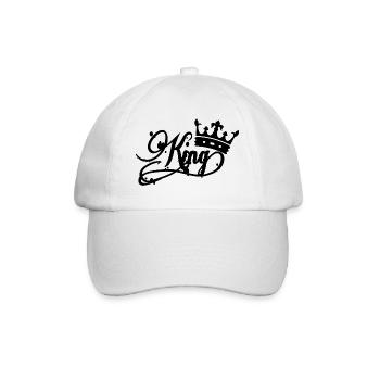 KING - Baseballkappe - Weiß/Weiß - Vorne