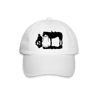 cowboy_4 - Baseball Cap - white/white - Front