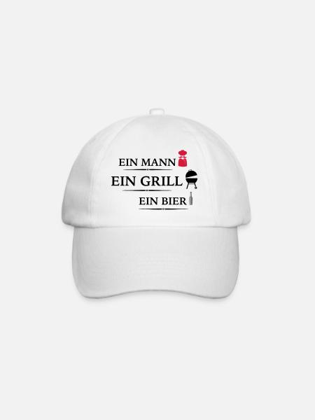 Grill - Baseballkappe - Weiß/Weiß