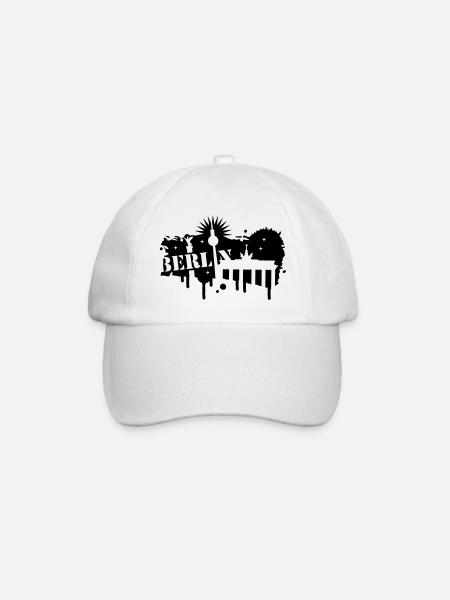 Berlin, Brandenburg Gate, and Victory Column - Baseball Cap - white/white