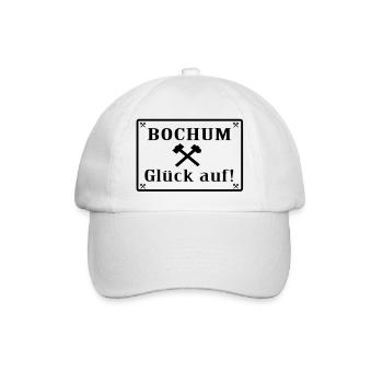 Glück auf! Bochum - Baseballkappe - Weiß/Weiß - Vorne