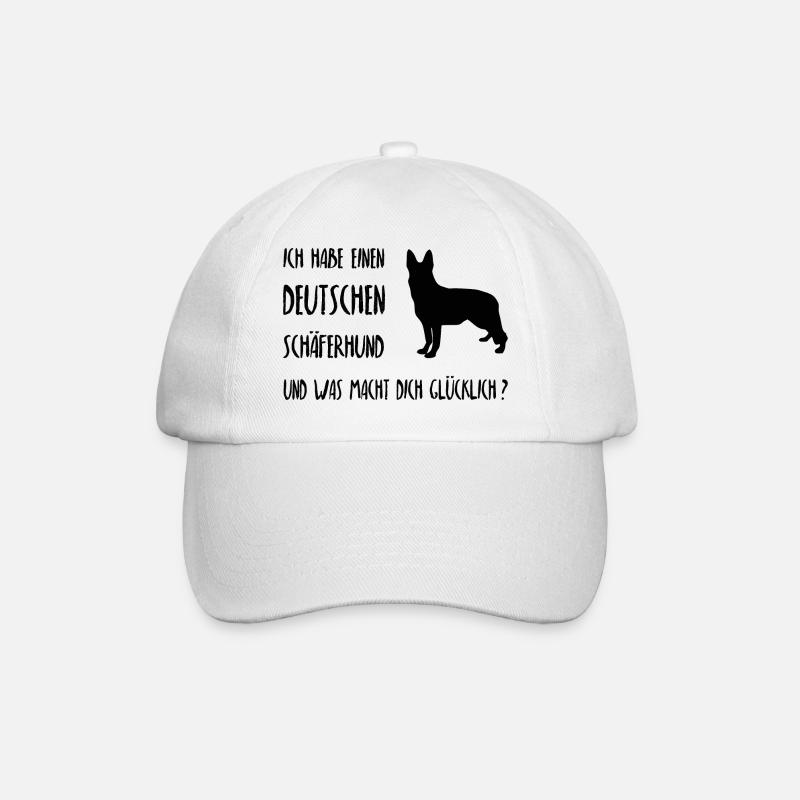 Deutscher Schäferhund - Baseballkappe - Weiß/Weiß