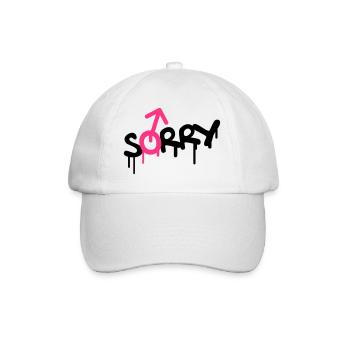 Sorry Gay - Baseball Cap - white/white - Front