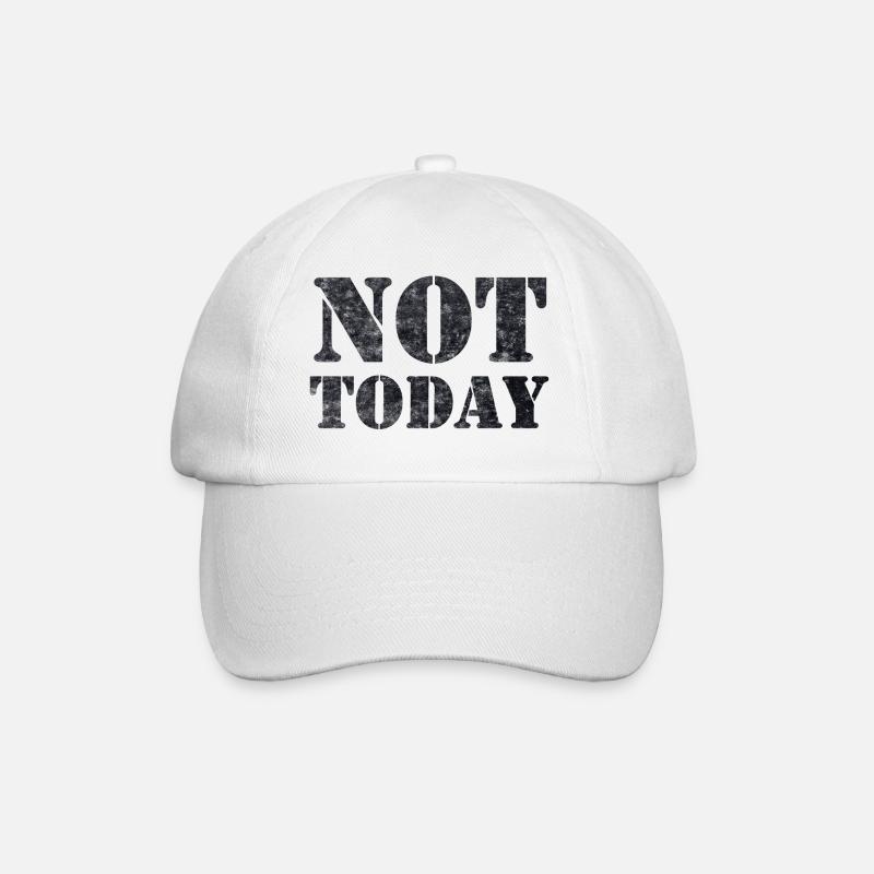 Not Today - Baseballkappe - Weiß/Weiß