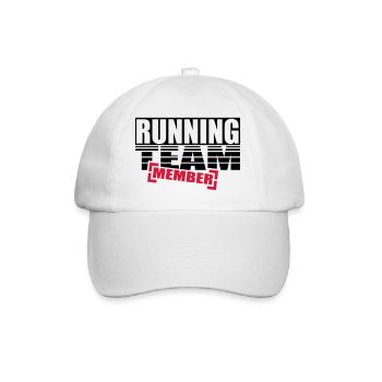 running team member - Baseball Cap - white/white - Front