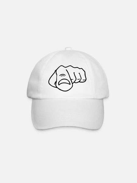doigt - Casquette classique - blanc/blanc