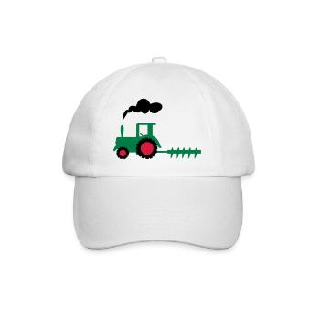traktor trecker landwirtschaft - Baseballkappe - Weiß/Weiß - Vorne