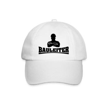 bauleiter3_mit_chef - Baseballkappe - Weiß/Weiß - Vorne