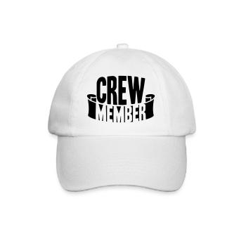 Cool Crew Member Banner Logo - Baseballkappe - Weiß/Weiß - Vorne